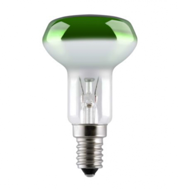 GE R50 40W G Е14 230V (зелёная) лампа зеркальная