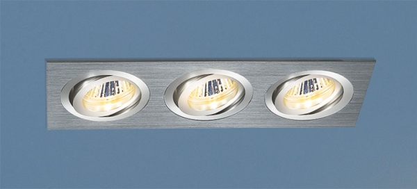 1011/3 хром (CH) — Алюминиевый плоский светильник в стиле Техно