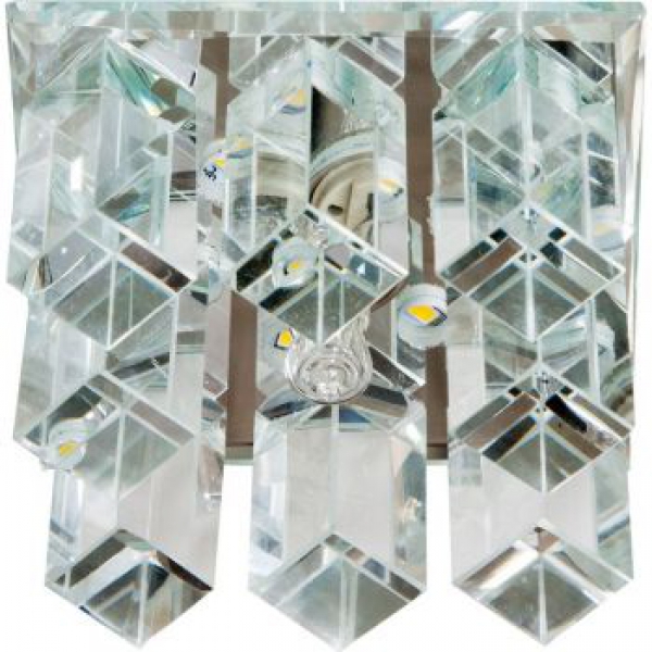 JD120-CL Crystal LED+ G9 2.5W хром-прозрачный, свет-к, 27845