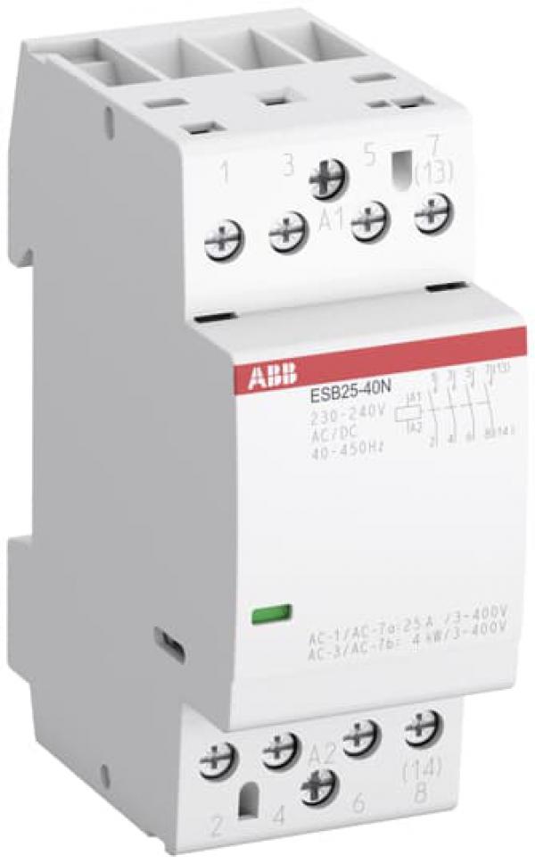 ABB ESB25-20N-06 Контактор модульный (25А АС-1, 2НО), КАТУШКА 230В AC/DC