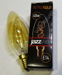 Jazzway RETRO CA35 GOLD 40W E14 2700K 250Lm Декоративная лампа накаливания