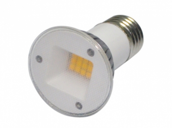 JCDR E27 12LEDх0,3W (3.6W) AC220V белая ХОЛОДНАЯ прозрачное стекло - лампа светодиодная