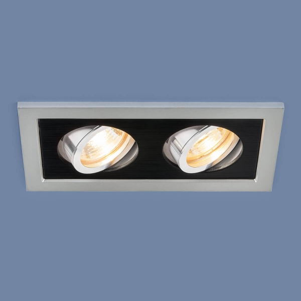1031/2 SL/BK серебро/черный — Алюминиевый плоский свет-к в стиле Техно