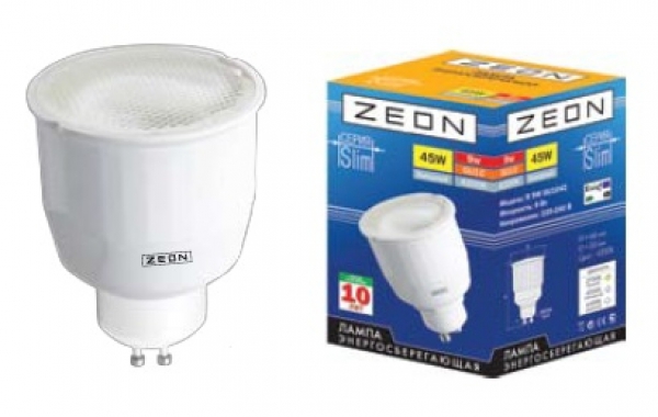 ZEON R 9W GU 10 42 холодная, Лампа компактная люминисцентная