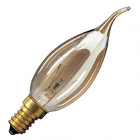 DECOR C35 FLAME GL 40W E14 (230V) FOTON LIGHTING (S113) золотая свеча на ветру лампа