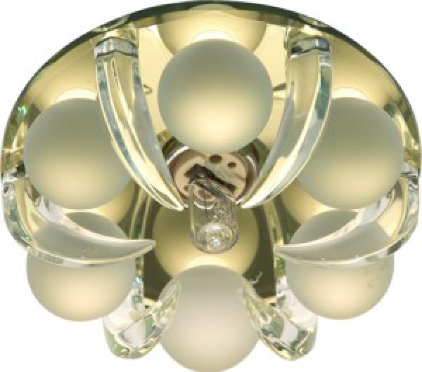 CD2530 G9 35W золото с прозрачным и матовым стеклом, с лампой, свет-к, 18791