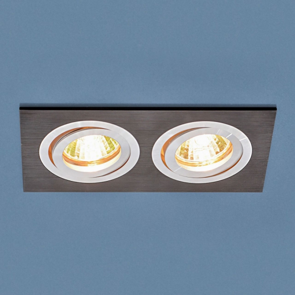 1051/2 черный (ВК) — Алюминиевый плоский светильник в стиле Техно