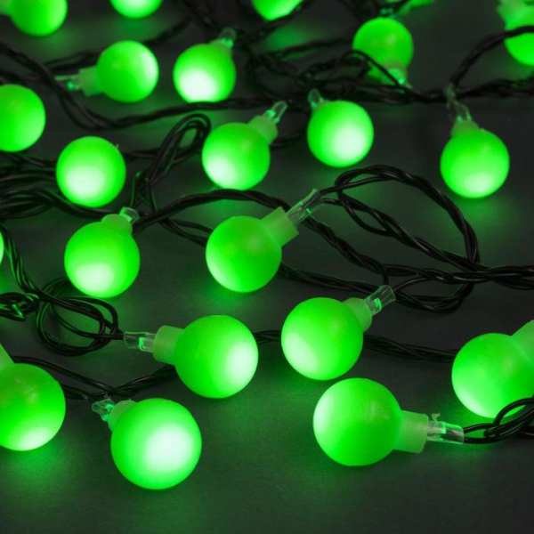 В38007-1GG LED-электрогирлдянда-шарик Зеленый, диам. 7см.